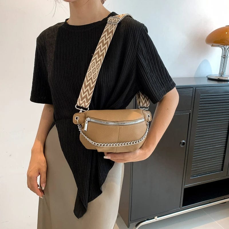 Sac Banane Orange Cuir