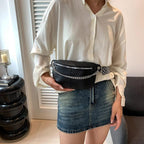 Sac Banane Orange Cuir