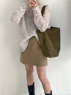 Sac Fourre Tout en Daim