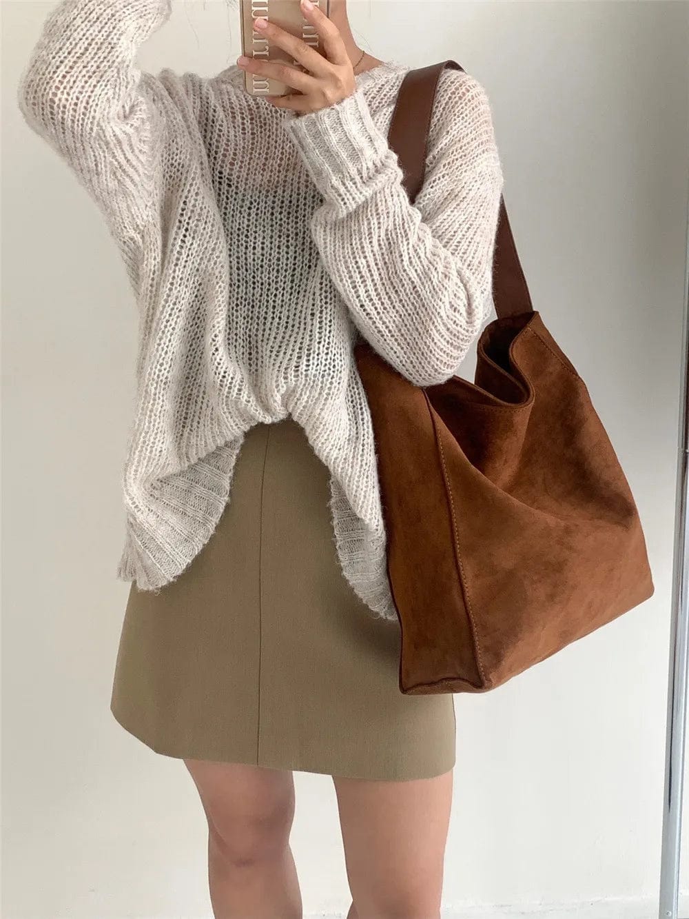 Sac Fourre Tout en Daim