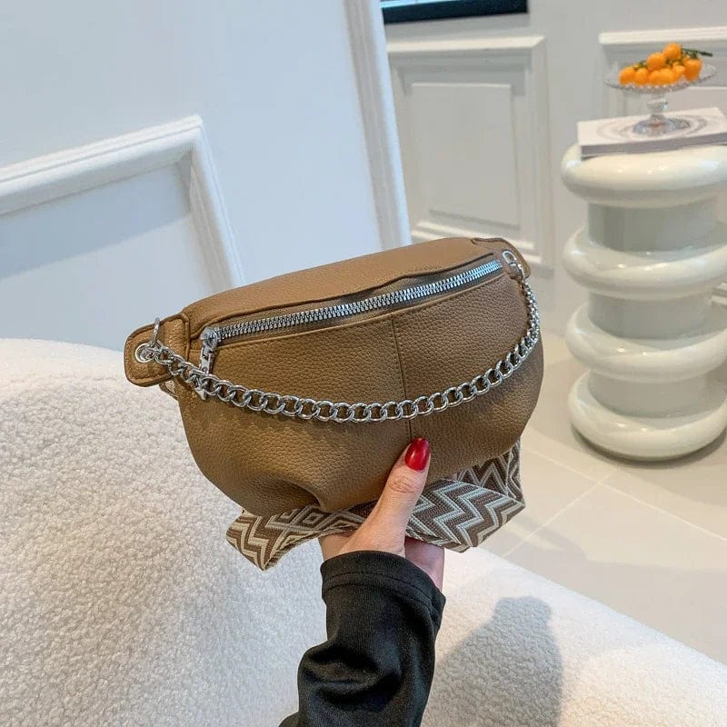 Sac Banane Orange Cuir