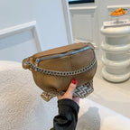 Sac Banane Orange Cuir