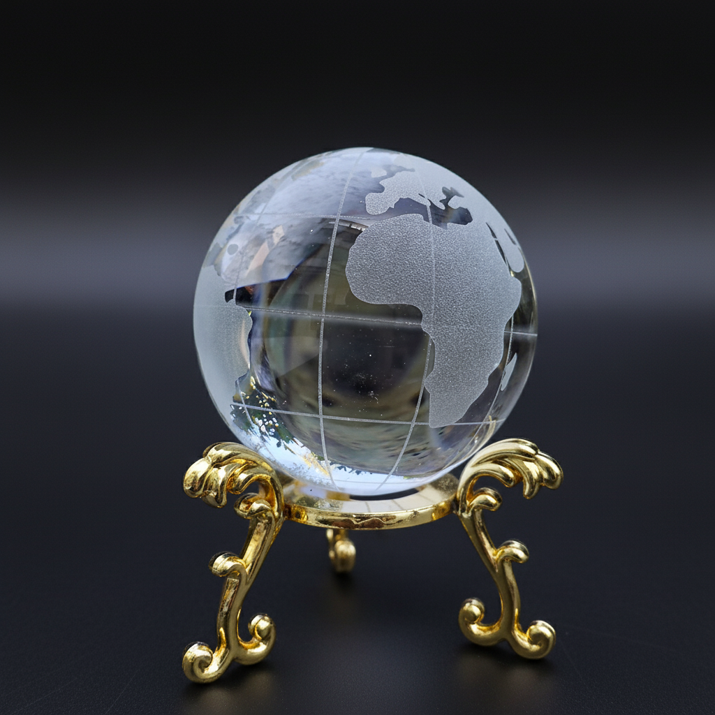 Globe Terrestre Décoratif Crystal