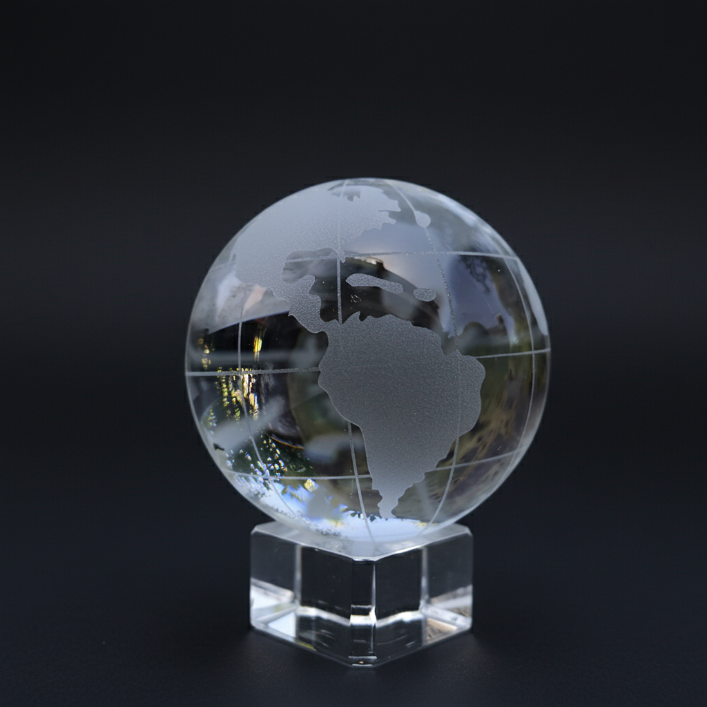Globe Terrestre Décoratif Crystal