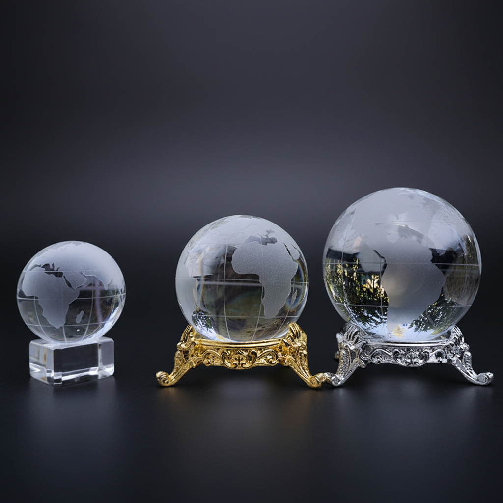 Globe Terrestre Décoratif Crystal