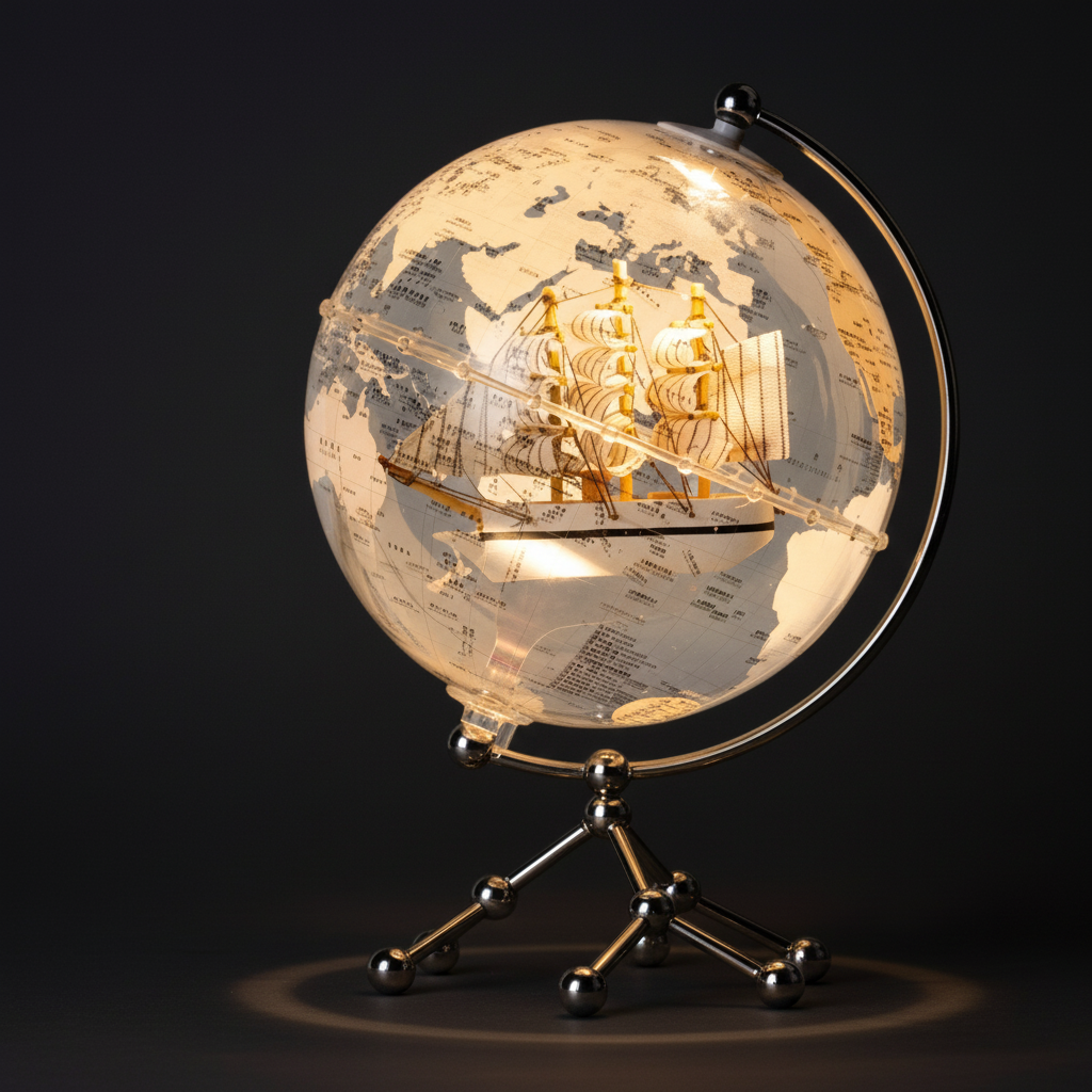 Globe Terrestre En Métal Décoratif