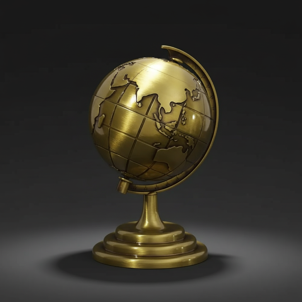 Globe Terrestre Bronze Décoratif