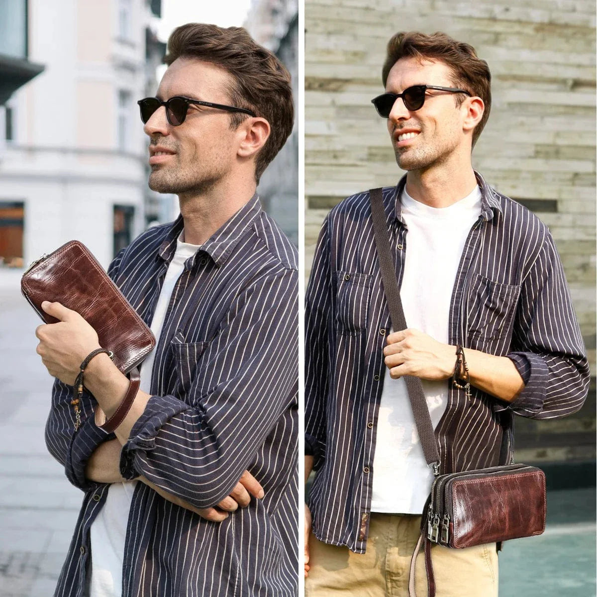 Portefeuille 3 Volets Homme Cuir