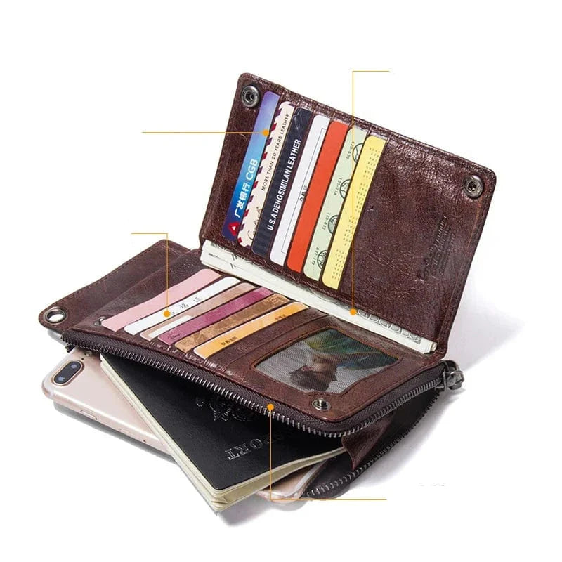 Portefeuille Homme Cuir Véritable