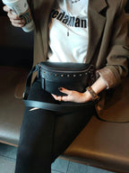 Sac Banane Cuir Noir Femme