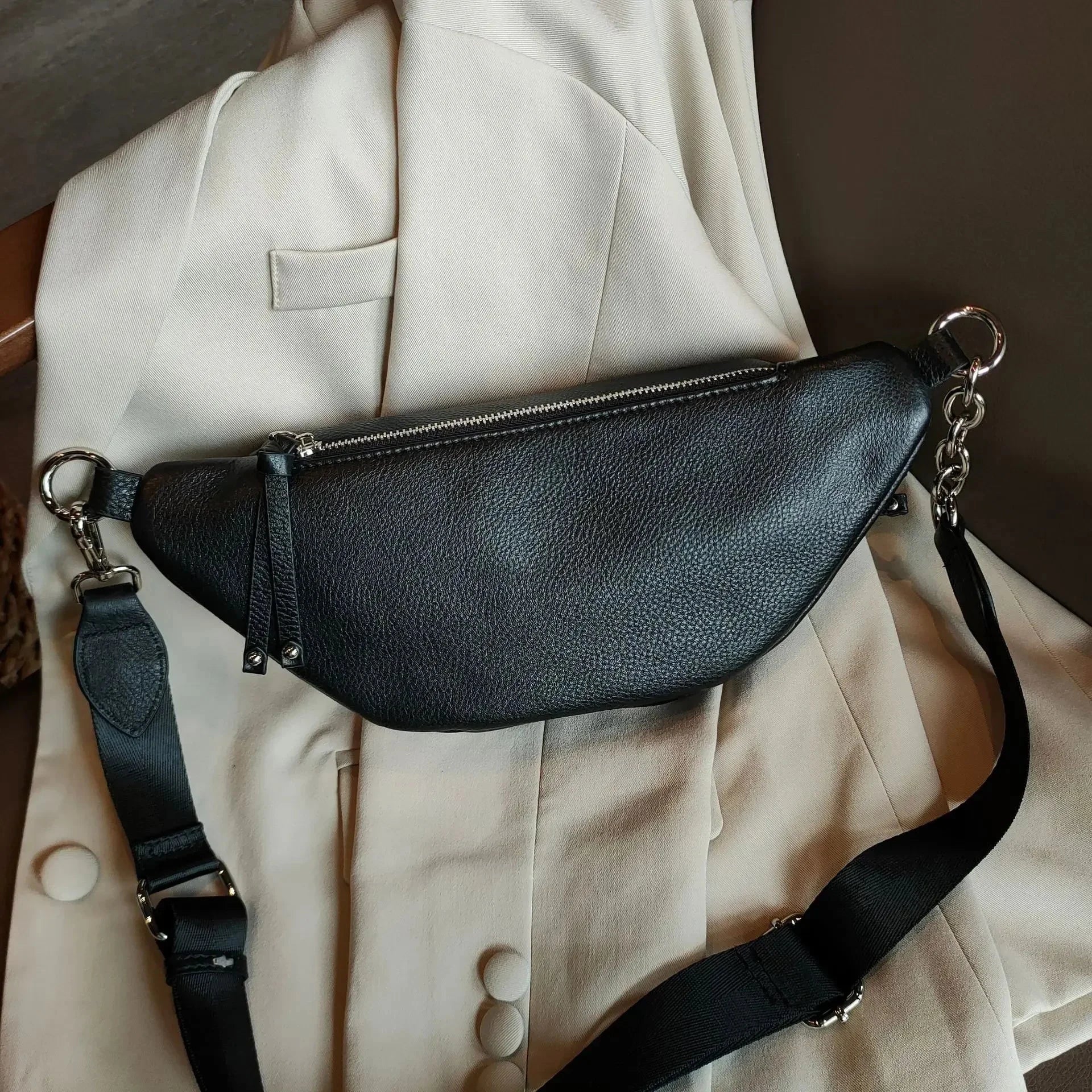 Sac Banane Femme Chic en Cuir
