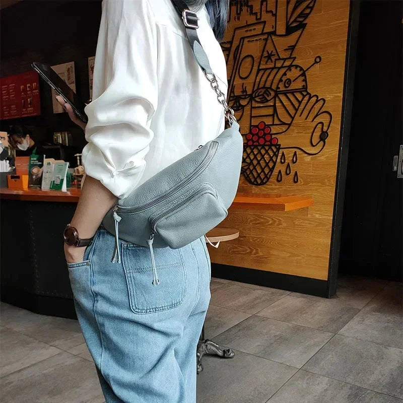 Sac Banane Femme Chic en Cuir