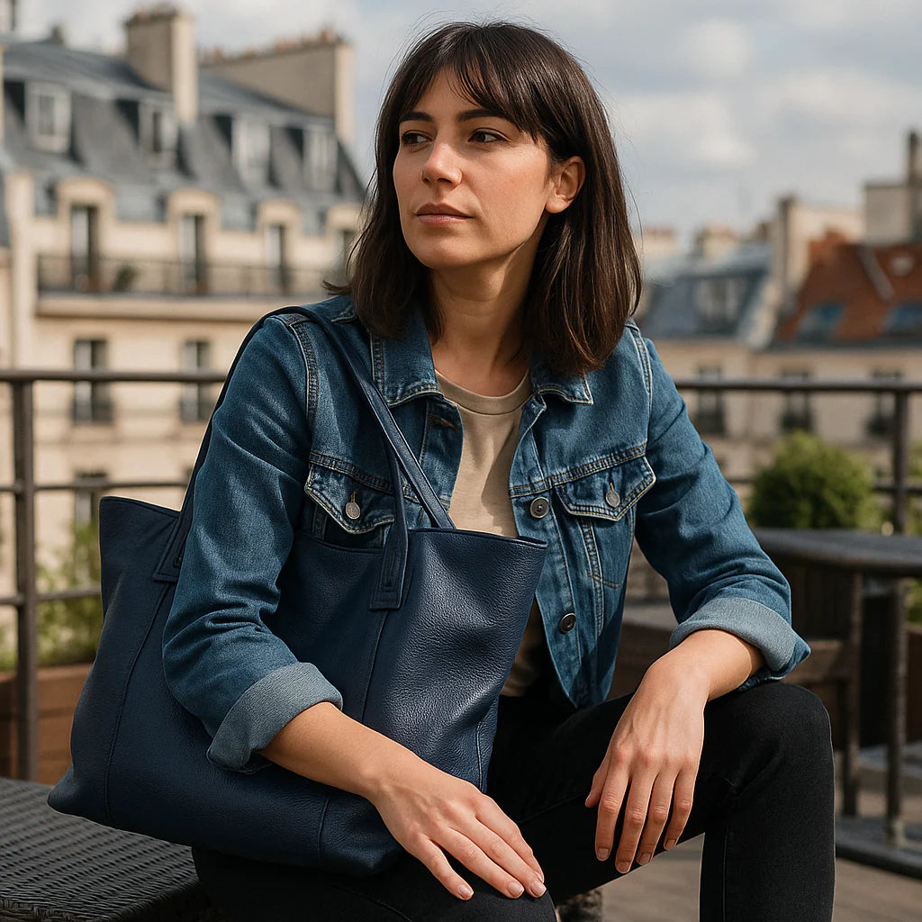 Sac Cabas Cuir Souple Grand Format – Modèle Sofia