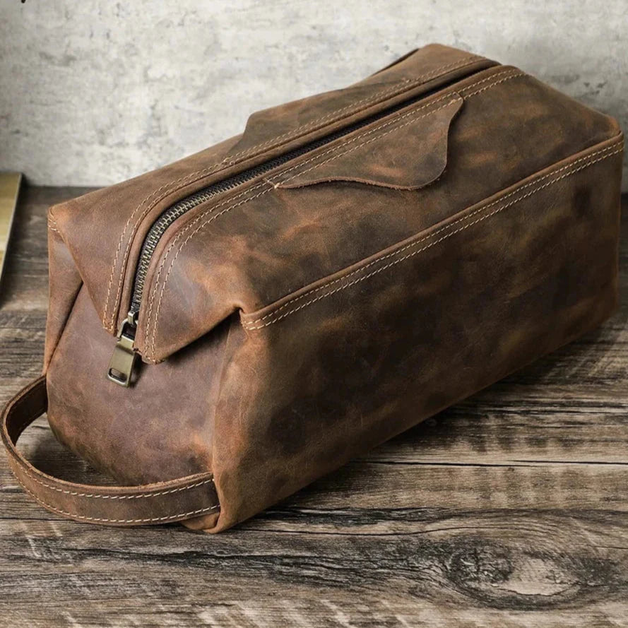 Trousse de Toilette Cuir pour Homme