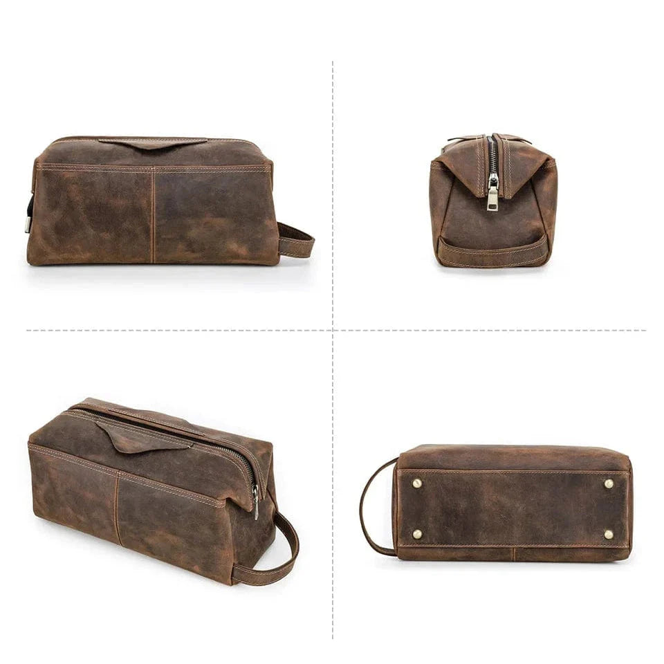 Trousse de Toilette Cuir pour Homme