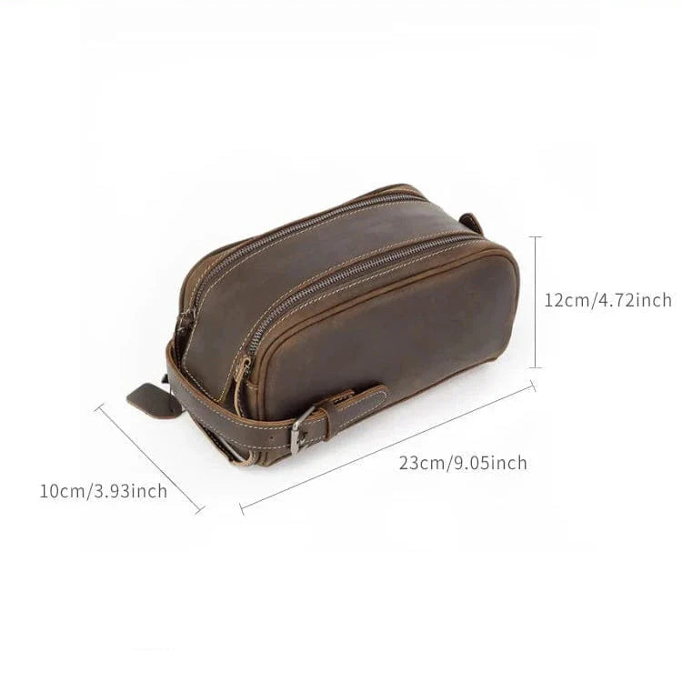 Trousse de Toilette en Cuir Homme