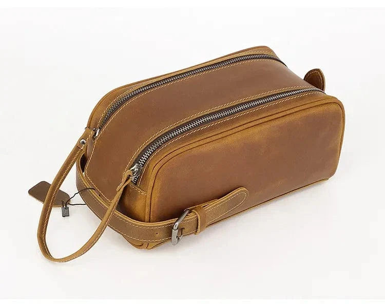 Trousse de Toilette en Cuir Homme