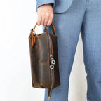 Trousse de Toilette en Cuir pour Homme