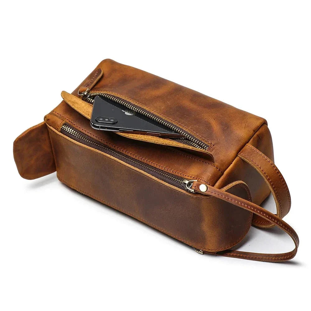 Trousse Toilette en Cuir pour Homme