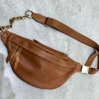 Sac Banane Cuir Marron Femme